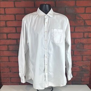 Nordstrom Men's XXL White Dress Shirt – Classic Fit, Preppy, Minimalist‎